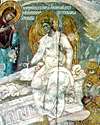 Жены мироносицы у гроба. Фрагмент росписи  церкви Николы Мокрого